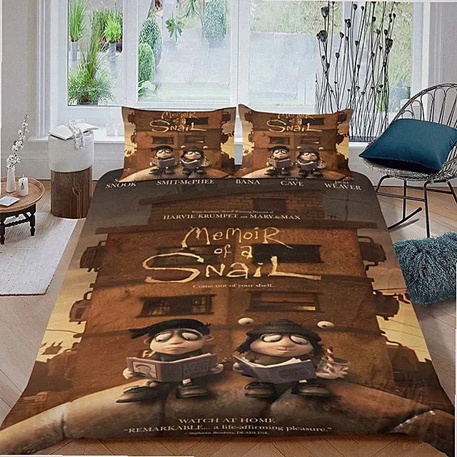 3Pcs Bedding Sets Memoir of a Snail Duvet Cover Sets All Season for Kids Soft