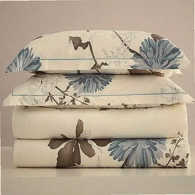 3PCS Flower Duvet Cover Set Soft Bed Set Bedspread Feather Bedroom All Seasons