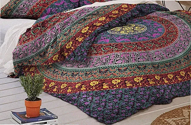 Bedding Set Comforter Cover Bohemian Indian Mandala Duvet Cover Boho Queen Quilt