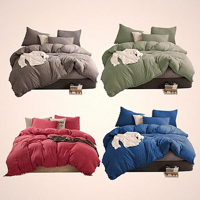Duvet Cover Quilt Bedding Set With Pillow Bedspread Comforter Cover King Size
