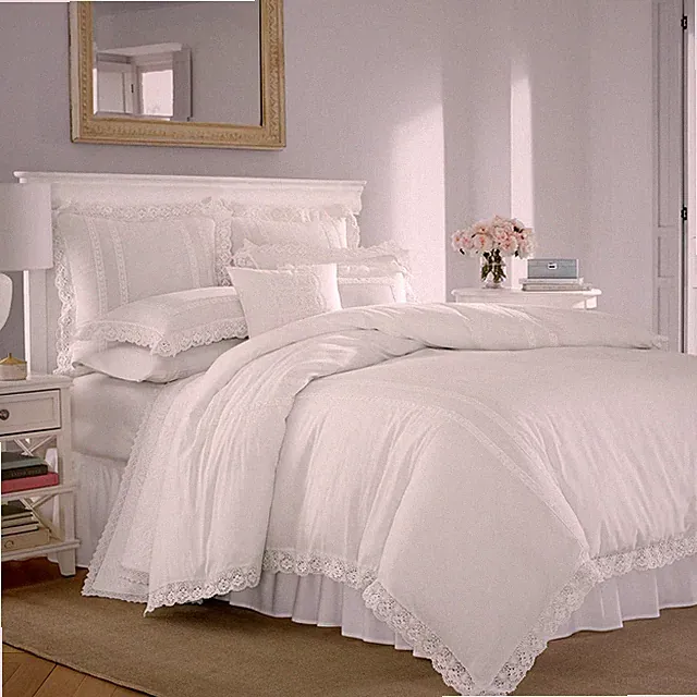 King Annabella Reversible Duvet Cover Set White - Stone Cottage