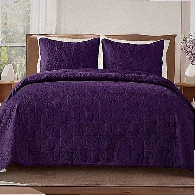 Queen Size Comforter Bedding Set, Soft Purple Bedspread Queen Size Comforter