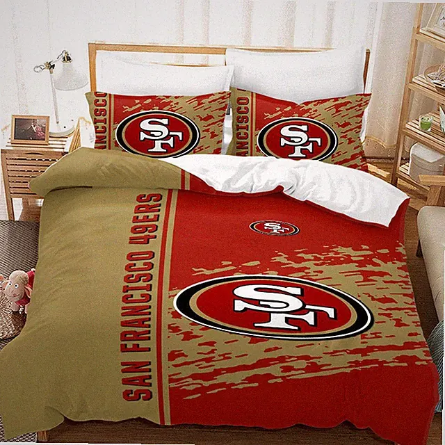 San Francisco 49ers Duvet Cover Bedding Set Gift for Fans Duvet Cover Set (4pcs)