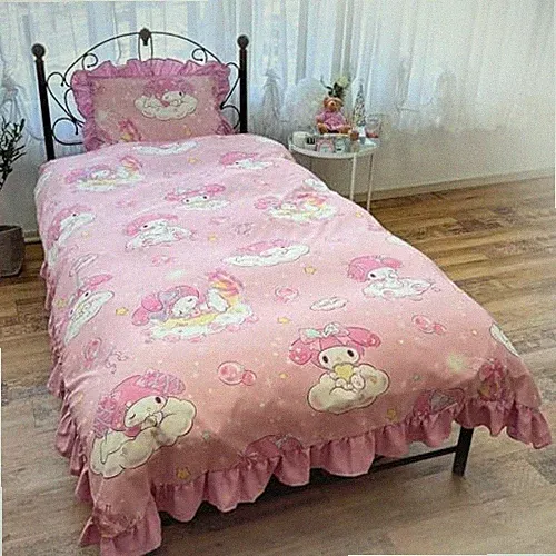 Sanrio My Melody Volume Frill Duvet Cover Sheets Pillowcase Set SB-673-S New