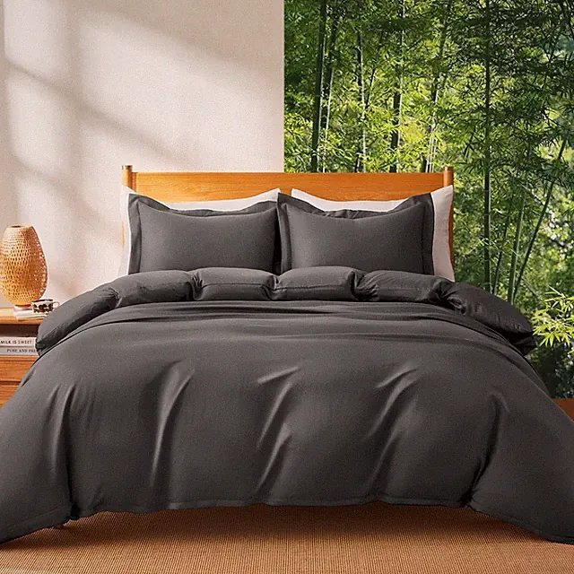 Silky Cooling Duvet Cover King for Hot Sleepers 106"x90", Breathable & Moistu...